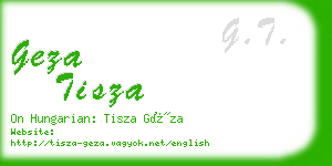 geza tisza business card